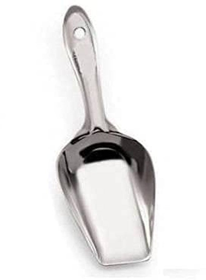 GS KITCHENWARE GS Stainless Steel Grocery Scoop Spoon for Flour, Rice, Sugar, Pulses, Candy & Spices - Small Size L 16.8 cm, Silver, Set of 1. - Image 1